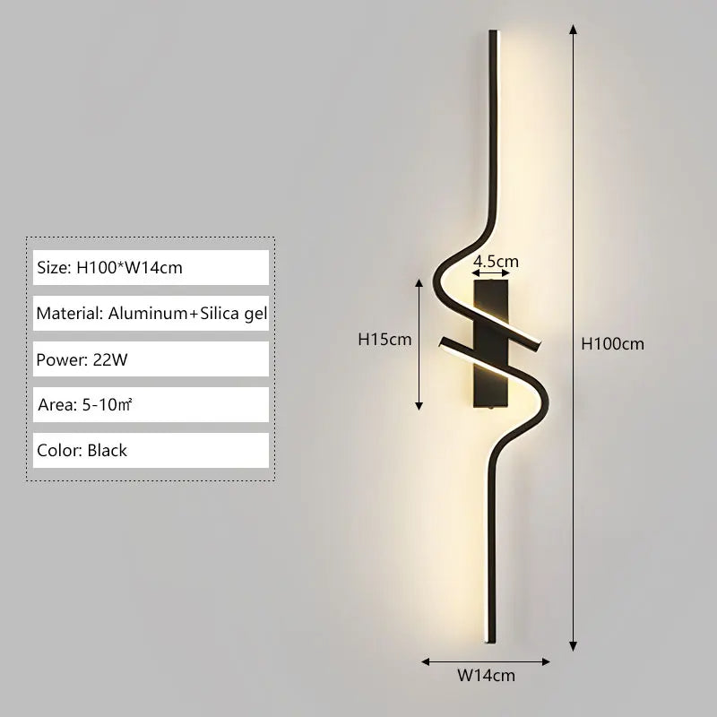 Luminous Curved Wall Light