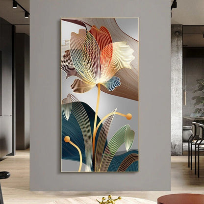 Modern Abstract Flower Canvas Painting (unframed)