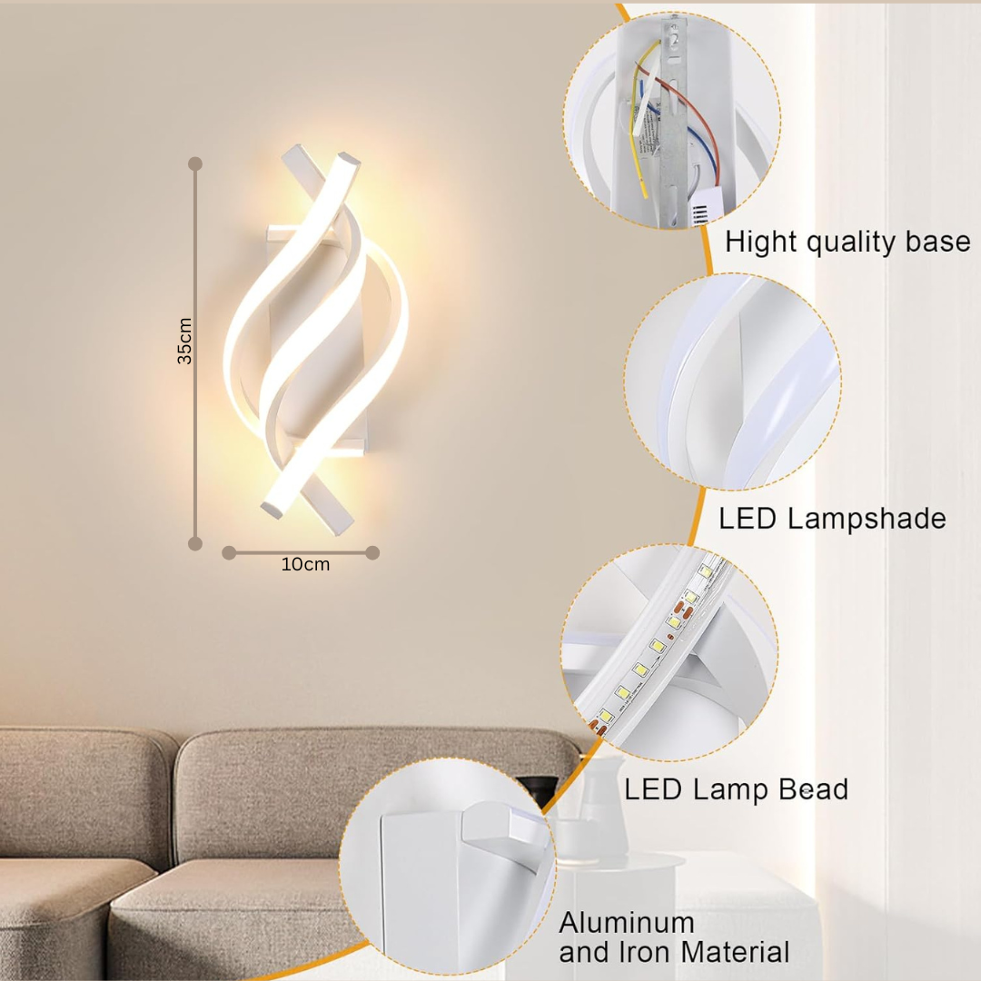 Contemporary Twist Wall Light