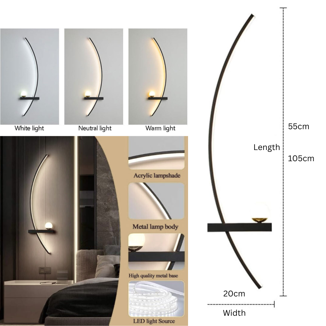 Elegant Arc Wall Light