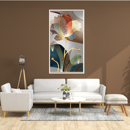 Modern Abstract Flower Canvas Painting (unframed)