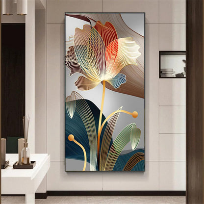 Modern Abstract Flower Canvas Painting (unframed)