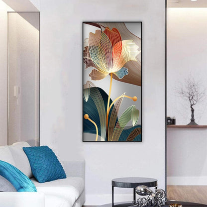 Modern Abstract Flower Canvas Painting (unframed)