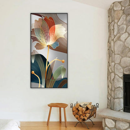 Modern Abstract Flower Canvas Painting (unframed)
