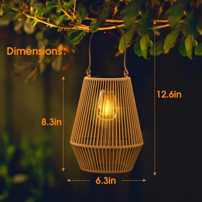 1PCS/2PCS Hand Woven Solar Lamp