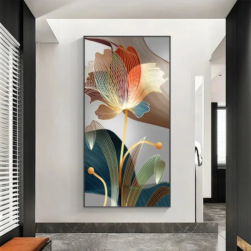 Modern Abstract Flower Canvas Painting (unframed)
