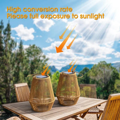 1PCS/2PCS Hand Woven Solar Lamp