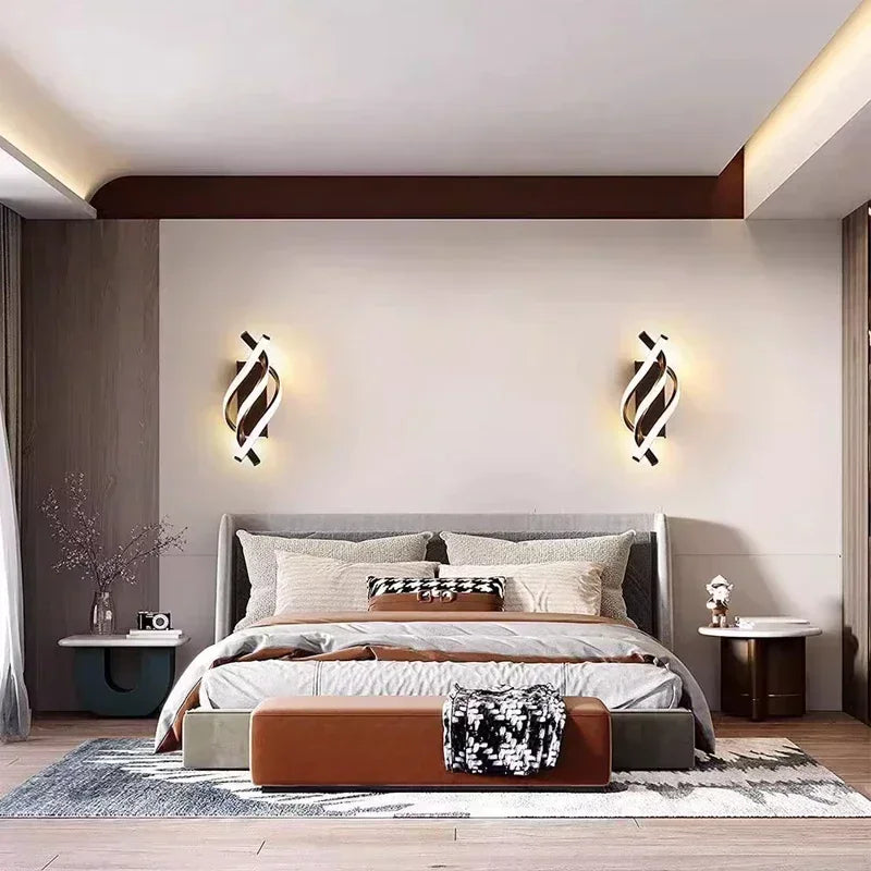 Contemporary Twist Wall Light