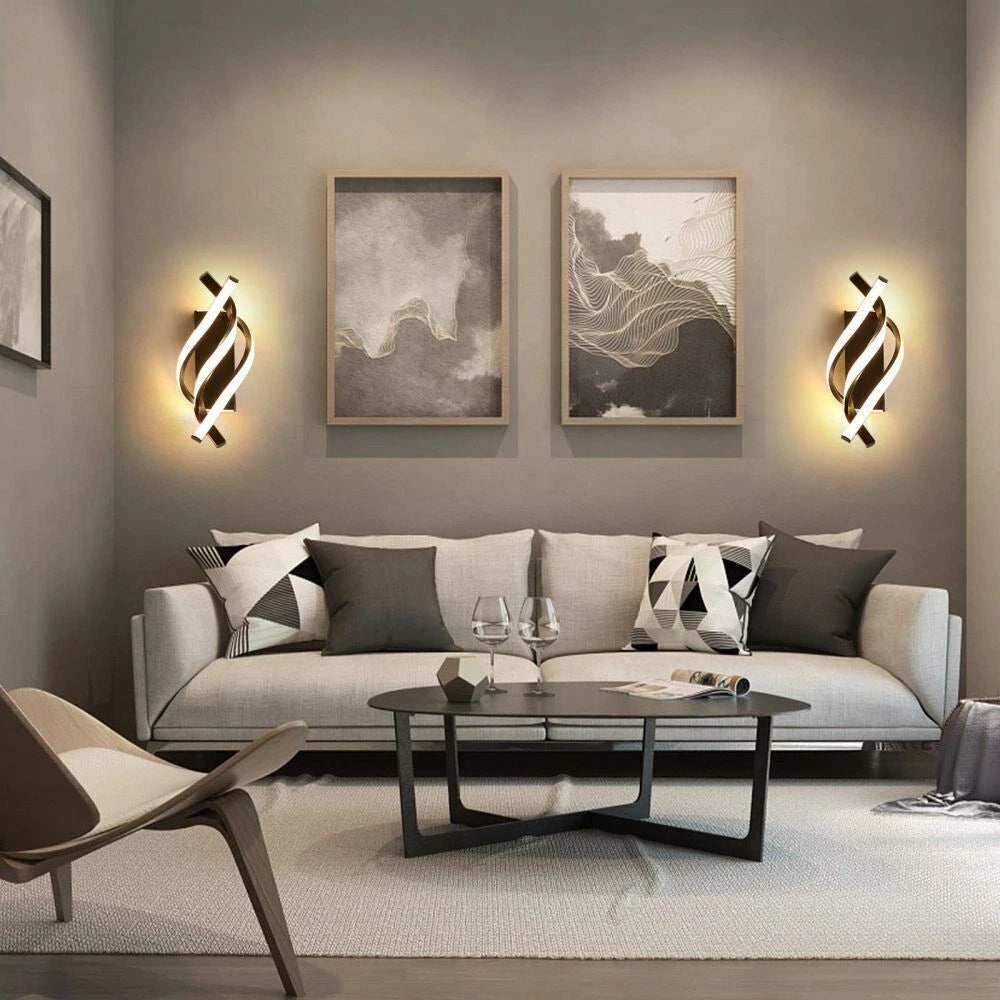 Contemporary Twist Wall Light