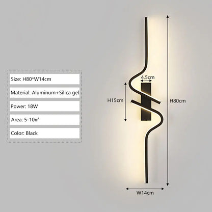 Luminous Curved Wall Light
