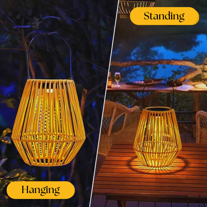 1PCS/2PCS Hand Woven Solar Lamp